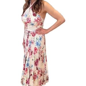 Floral Halter Neck Dress